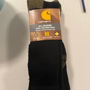Carhartt Black and Gold All Season Steel Toe Socks| Size XL 11-15